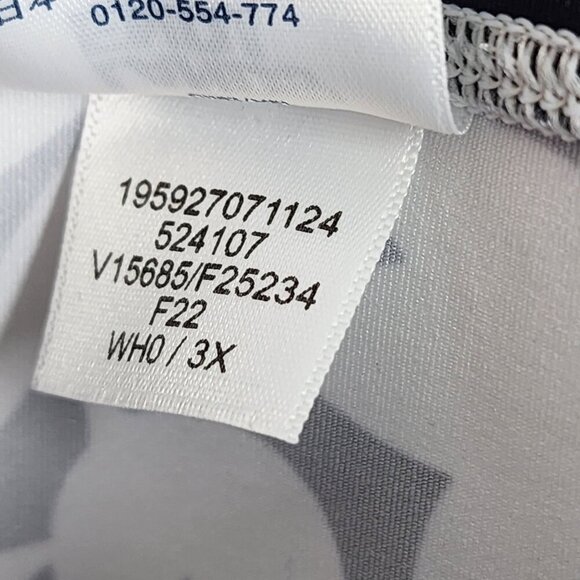 Lands' End Womens‎ Ruffle Hem Midi Cover-up Skirt Black Havana Floral Size 3X - Picture 5 of 9